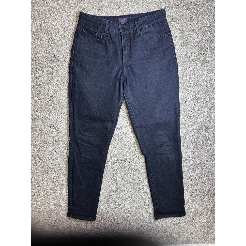 NYDJ Clarissa Ankle Jeans Women's Size 10 Dark Wash Lift Tuck Stretch Denim